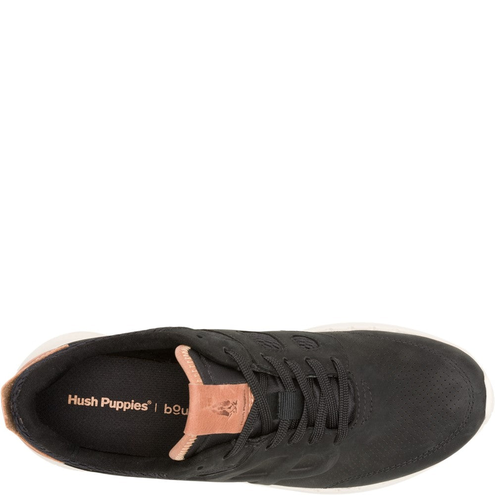 Mens Sports Black Hush Puppies Seventy8 Runner