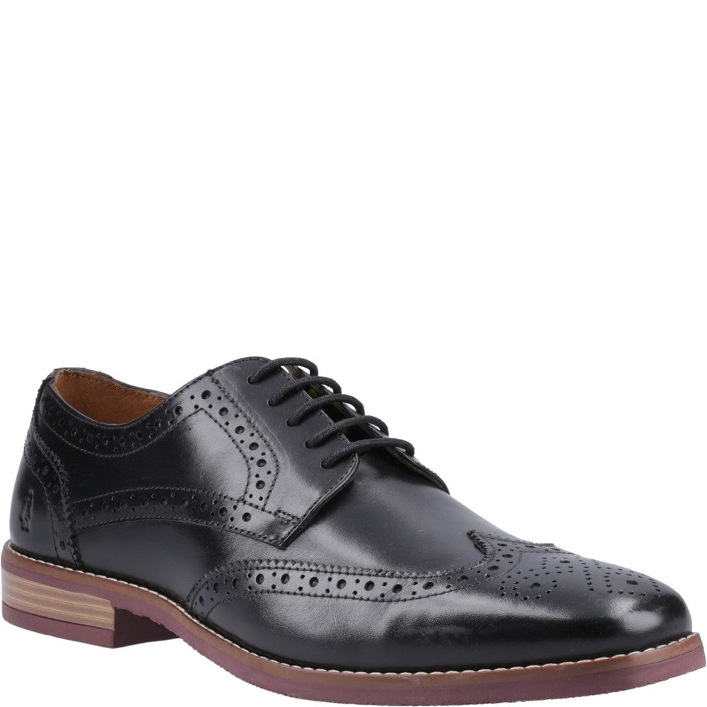 Mens Formal Slip On Shoes Black Hush Puppies Mack Brogue