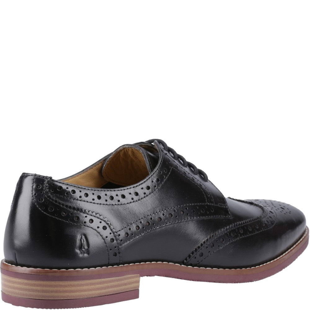 Mens Formal Slip On Shoes Black Hush Puppies Mack Brogue