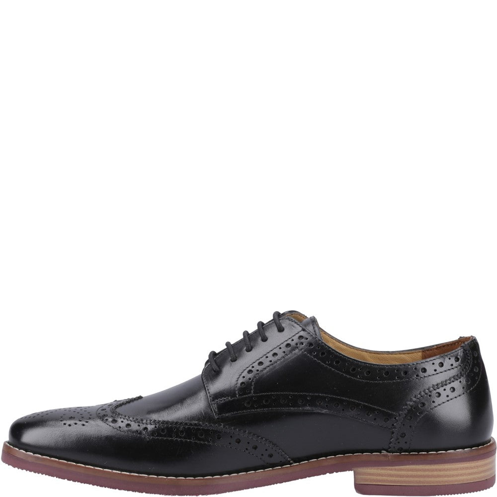 Mens Formal Slip On Shoes Black Hush Puppies Mack Brogue