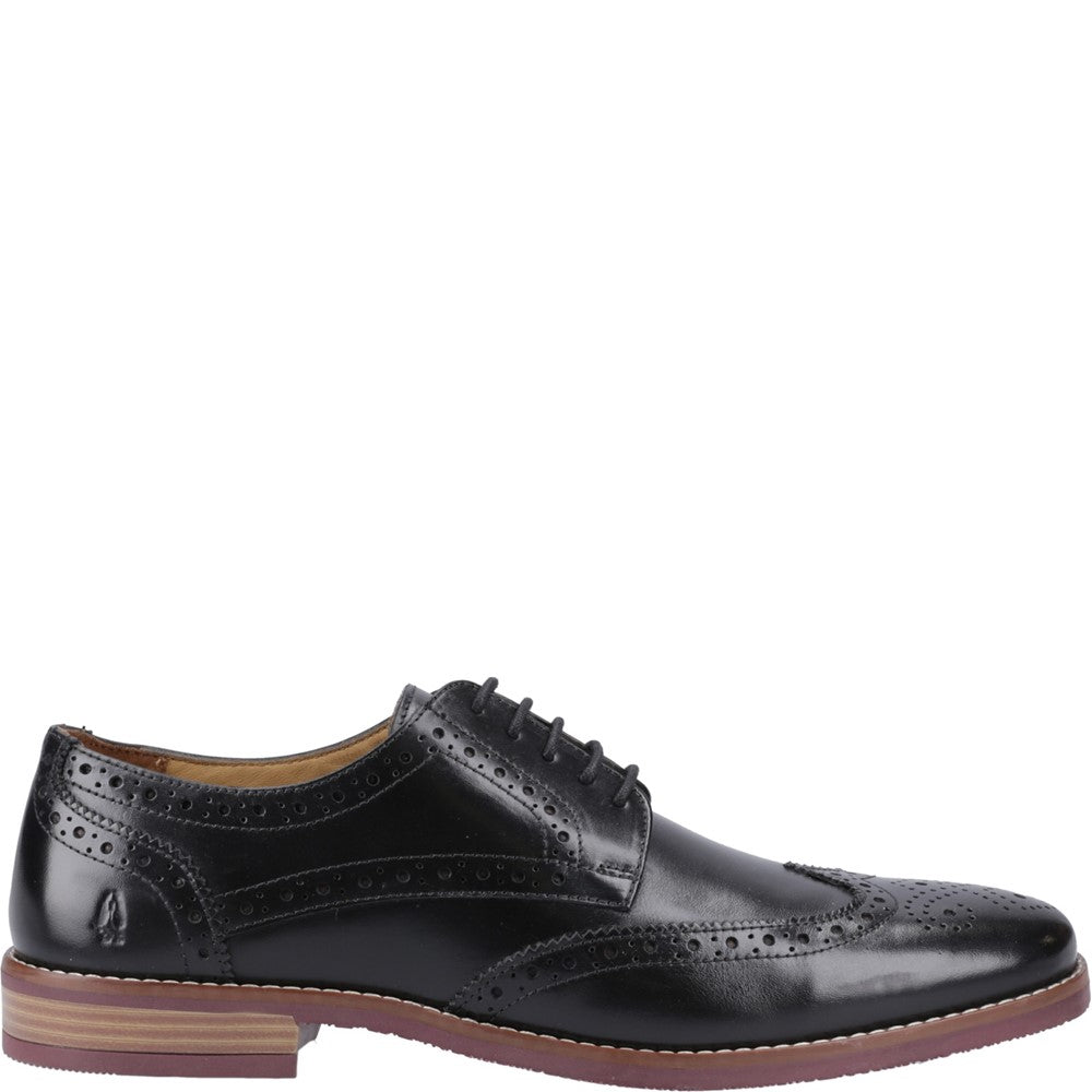 Mens Formal Slip On Shoes Black Hush Puppies Mack Brogue