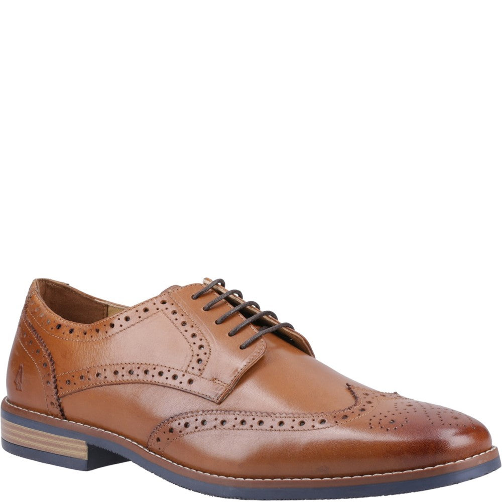 Mens Formal Slip On Shoes Tan Hush Puppies Mack Brogue