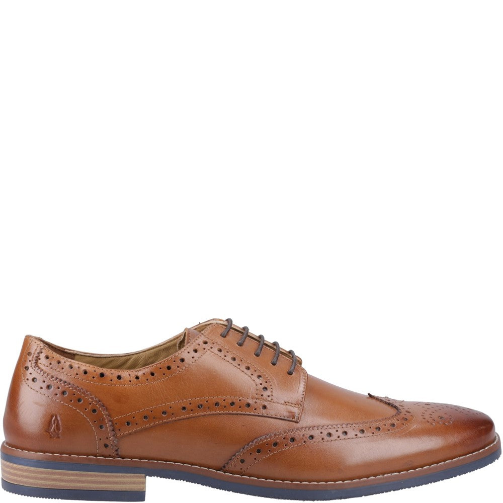 Mens Formal Slip On Shoes Tan Hush Puppies Mack Brogue