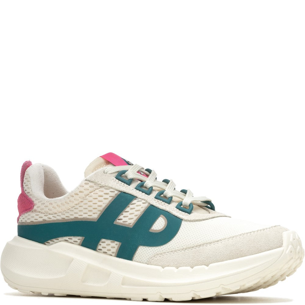 Ladies Sports Stone/Pink Hush Puppies Seventy8 Retro Runner