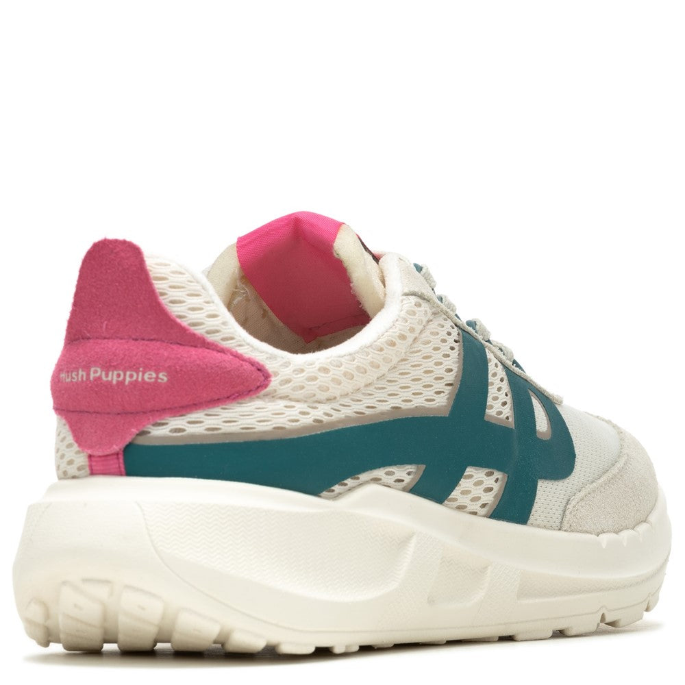 Ladies Sports Stone/Pink Hush Puppies Seventy8 Retro Runner