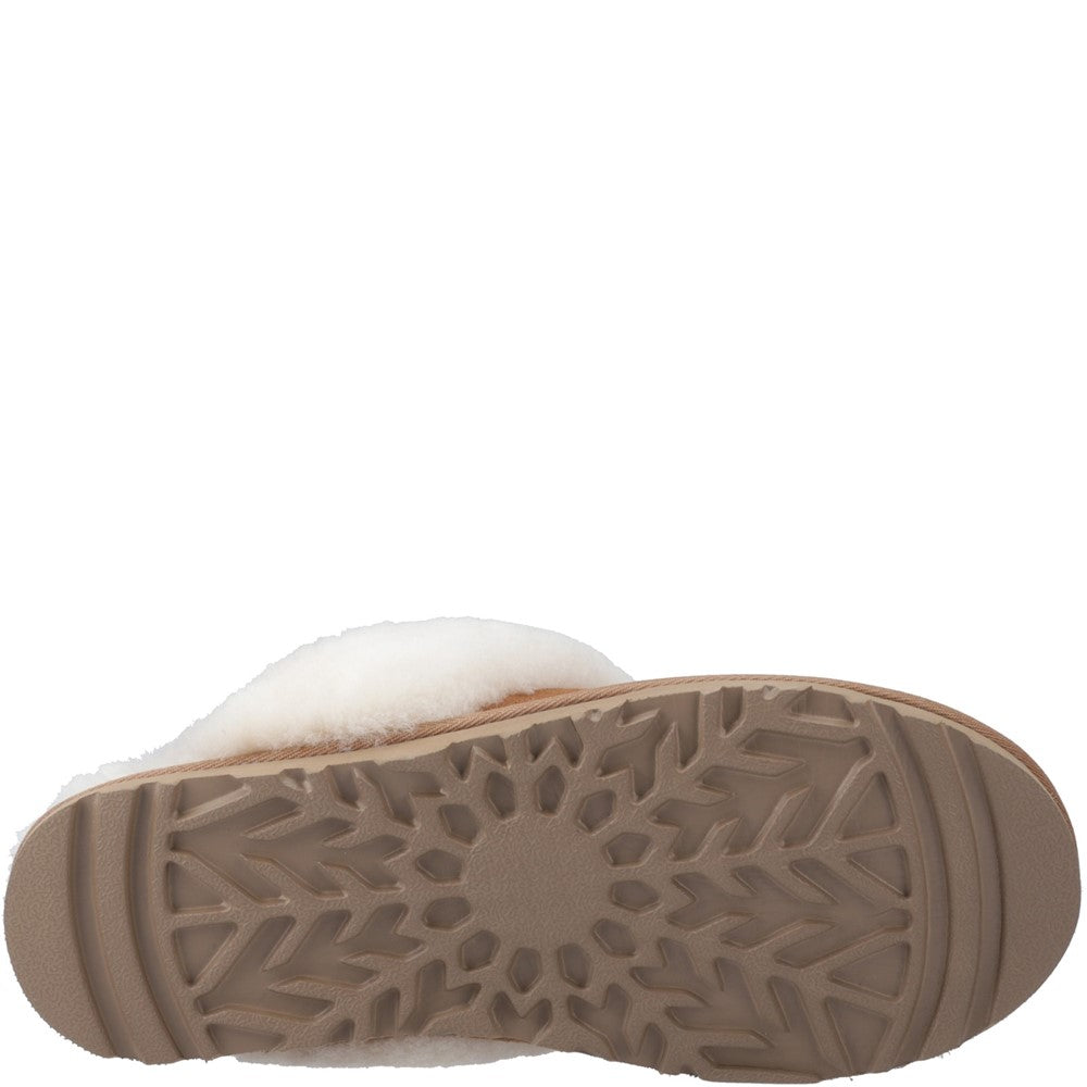 Classic Ladies Slippers Tan Hush Puppies Samantha Mule Slipper