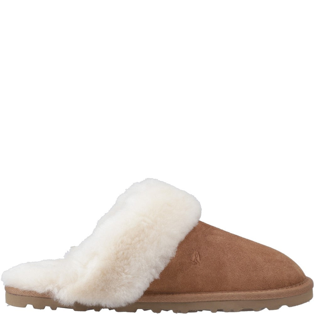 Classic Ladies Slippers Tan Hush Puppies Samantha Mule Slipper