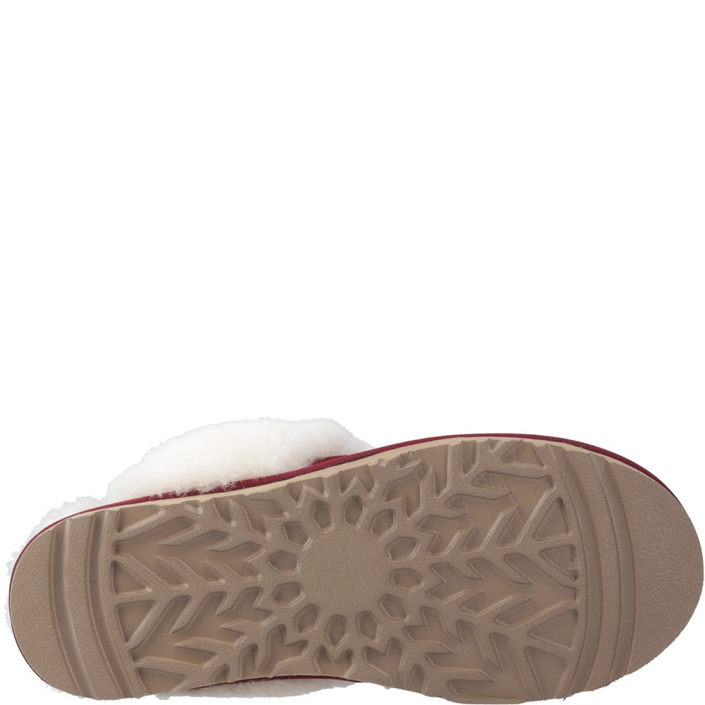 Classic Ladies Slippers Bordeaux Hush Puppies Samantha Mule Slipper