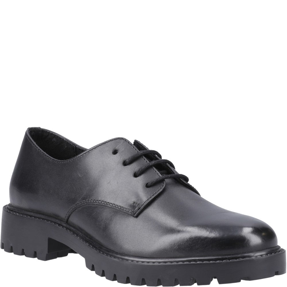 Girls BTS Black XL Hush Puppies Aubrey Lace Up Snr