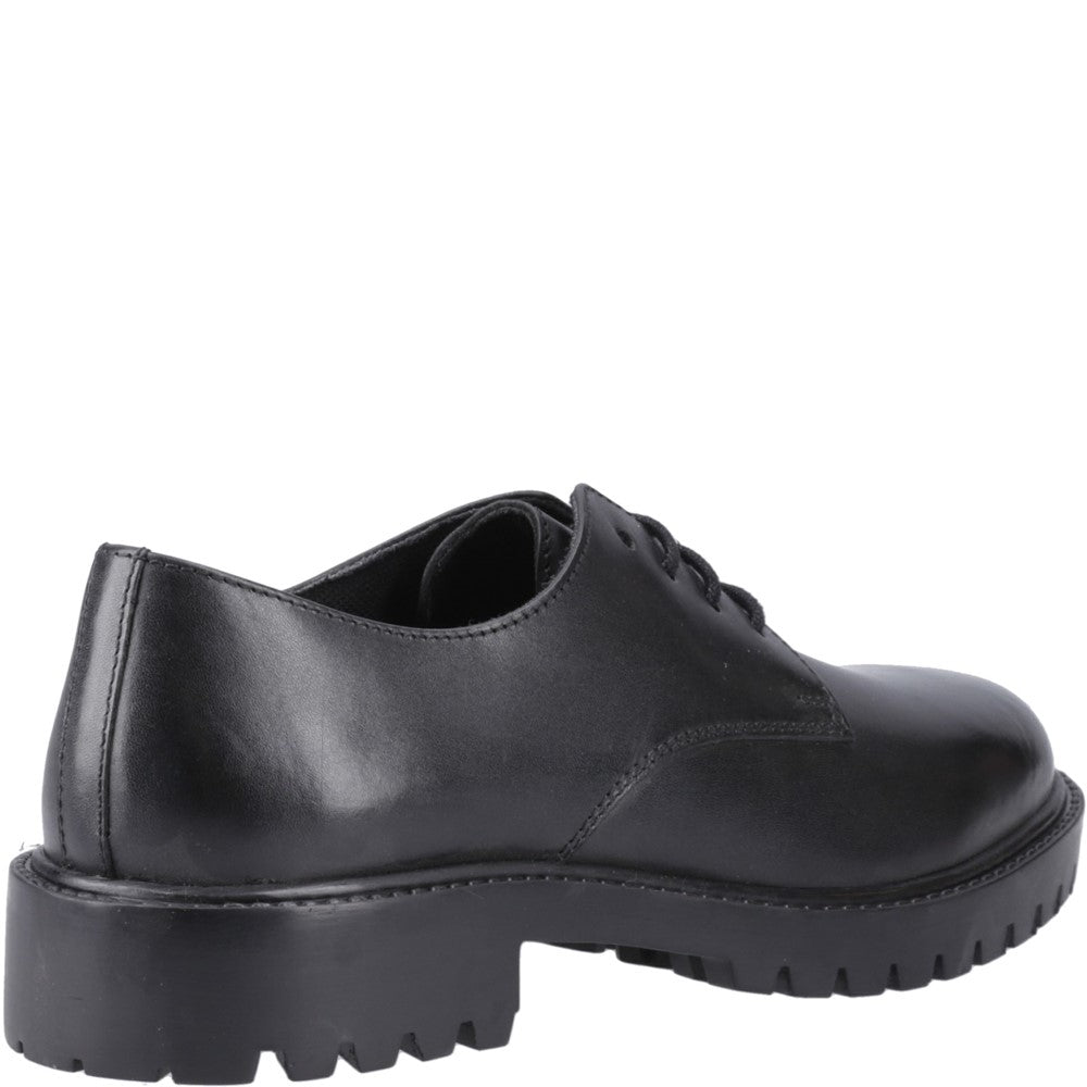 Girls BTS Black XL Hush Puppies Aubrey Lace Up Snr
