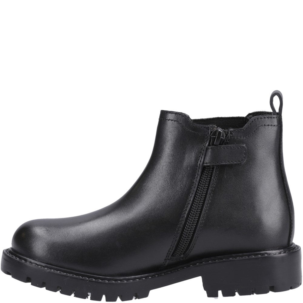 Girls BTS Black Hush Puppies Ariella Chelsea Boot Jnr