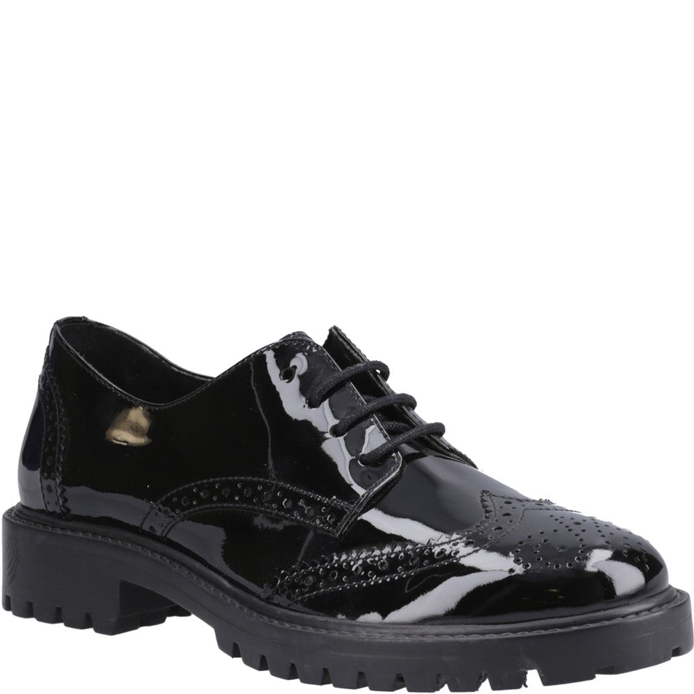 Girls BTS Patent Black XL Hush Puppies Athena Patent Snr