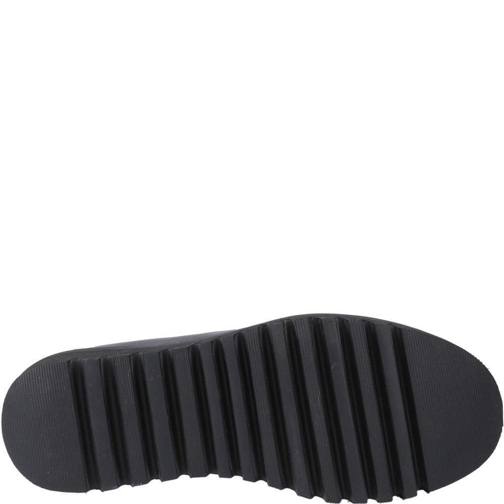 Girls BTS Black Hush Puppies Francis Loafer Patent