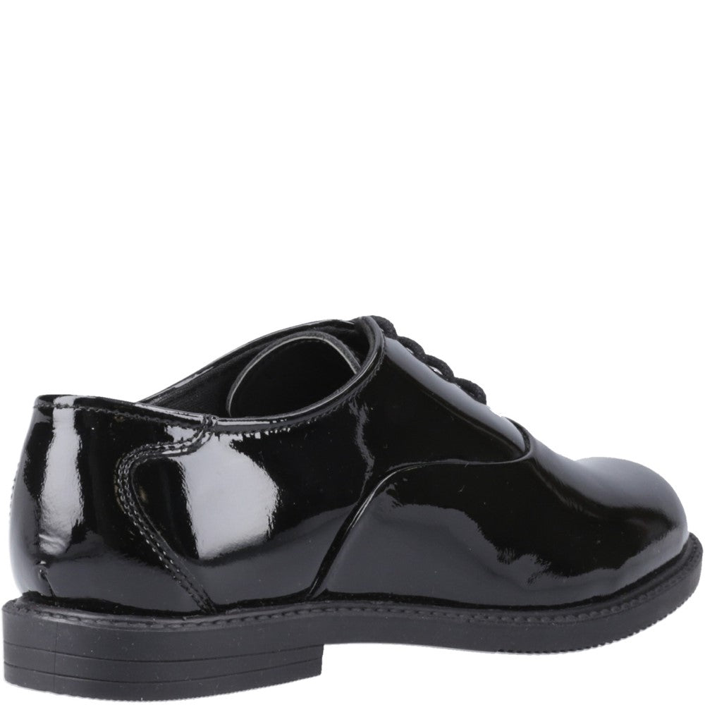 Girls BTS Black Hush Puppies Nellie Patent Shoe