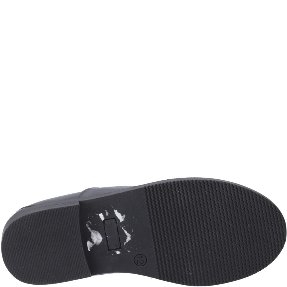 Girls BTS Black Hush Puppies Nellie Patent Shoe