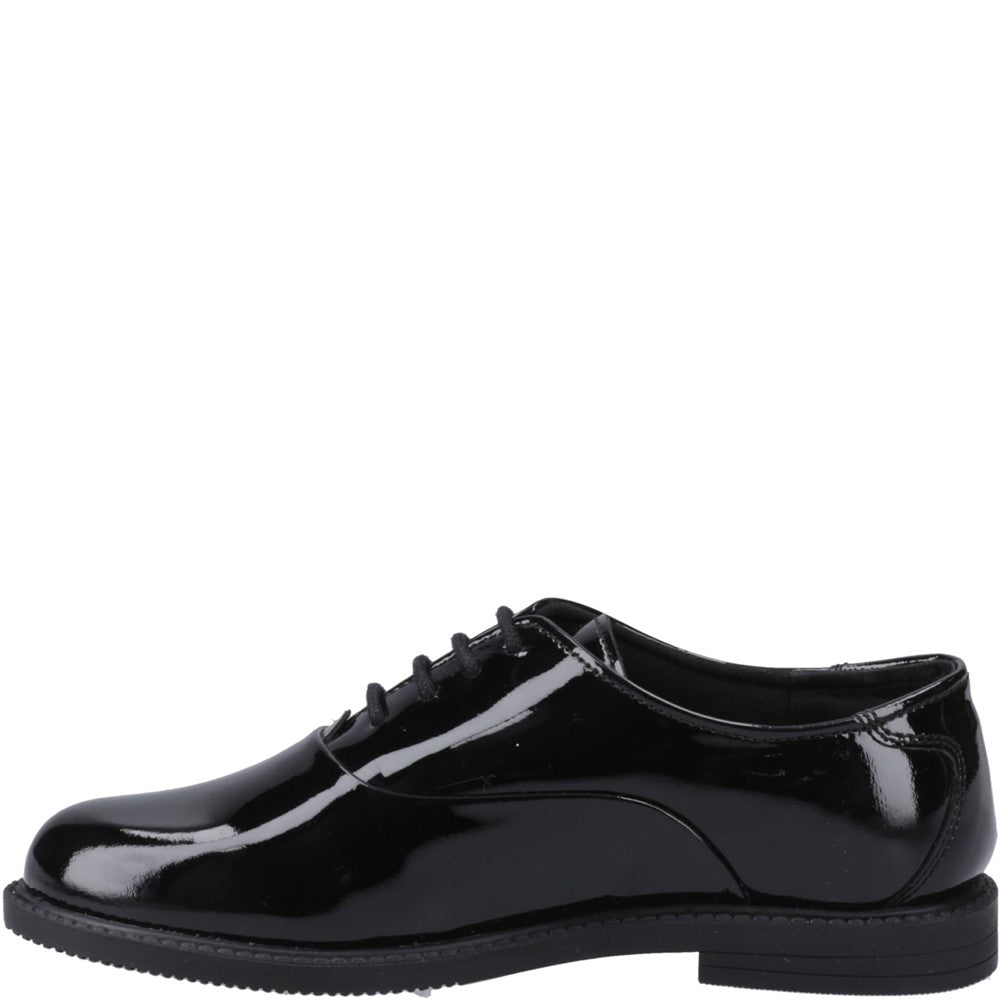 Girls BTS Black Hush Puppies Nellie Patent Shoe