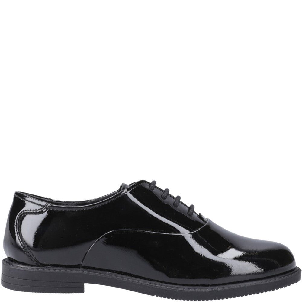 Girls BTS Black Hush Puppies Nellie Patent Shoe