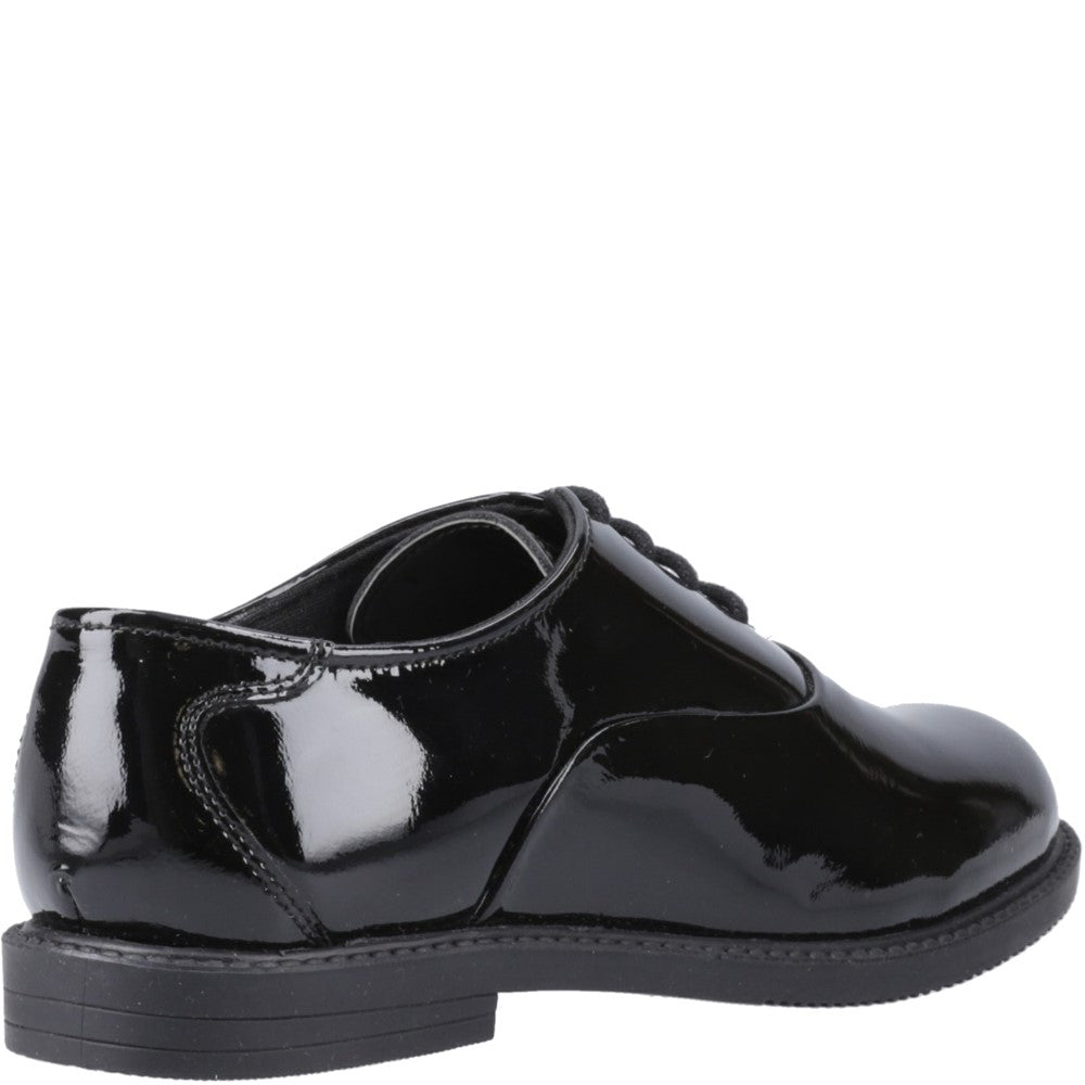 Girls BTS Black Patent Hush Puppies Nellie Patent Shoe