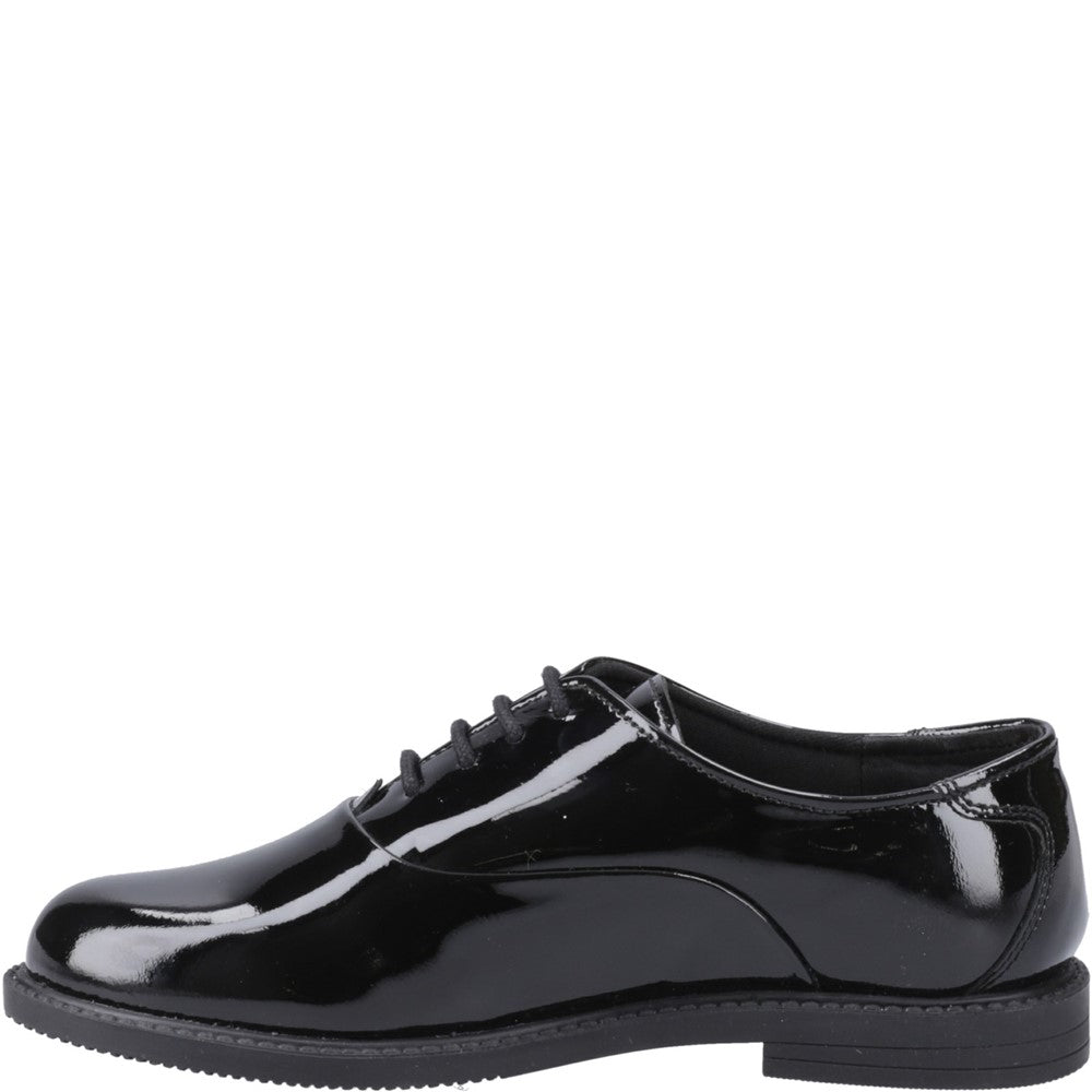 Girls BTS Black Patent Hush Puppies Nellie Patent Shoe
