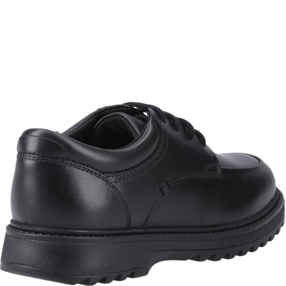 Boys BTS FLFR Black Hush Puppies Romeo Lace Up Jnr
