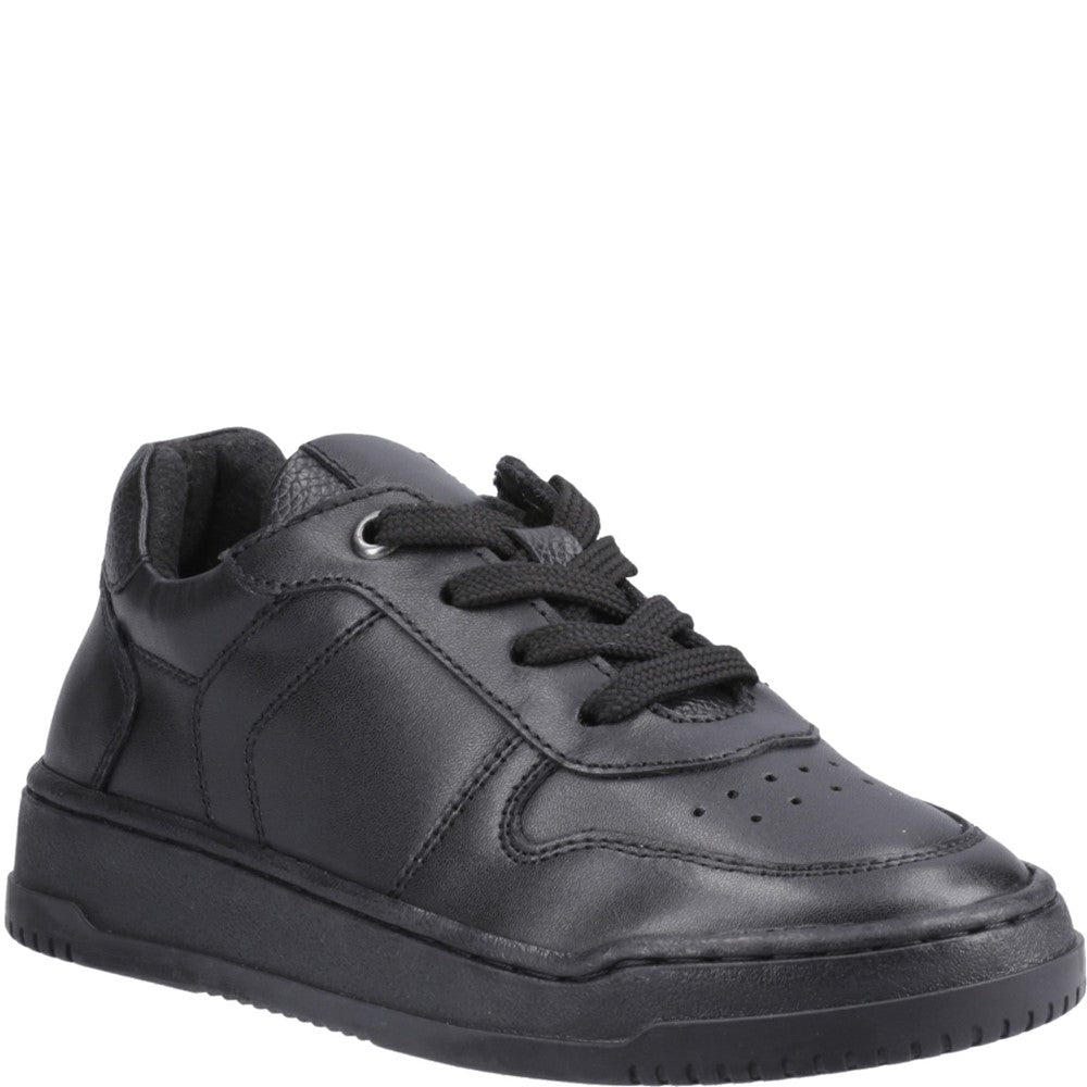 Boys BTS Black Hush Puppies Dougie Lace Snr