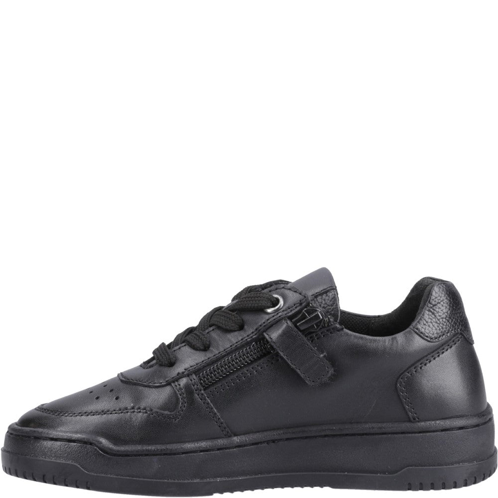 Boys BTS Black Hush Puppies Dougie Lace Snr
