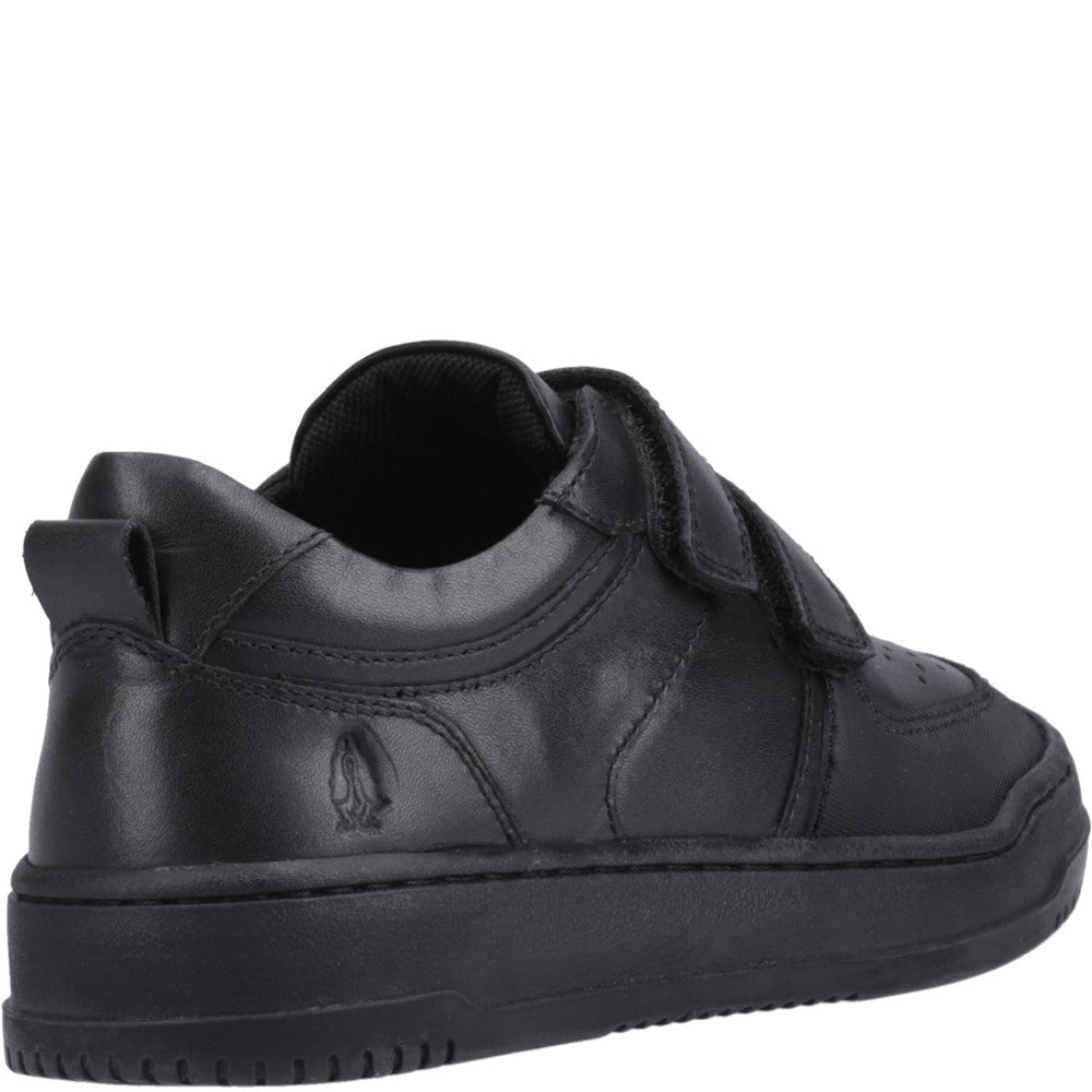 Boys BTS Black Hush Puppies Daxton Touch Fastening Jnr