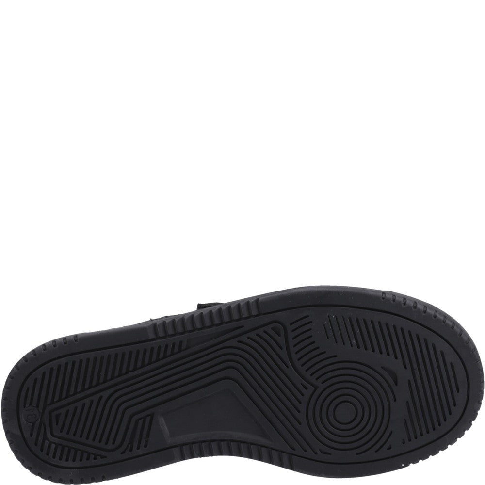 Boys BTS Black Hush Puppies Daxton Touch Fastening Jnr