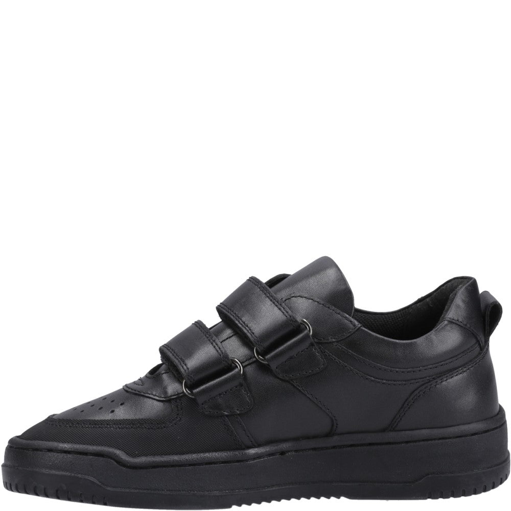 Boys BTS Black Hush Puppies Daxton Touch Fastening Jnr