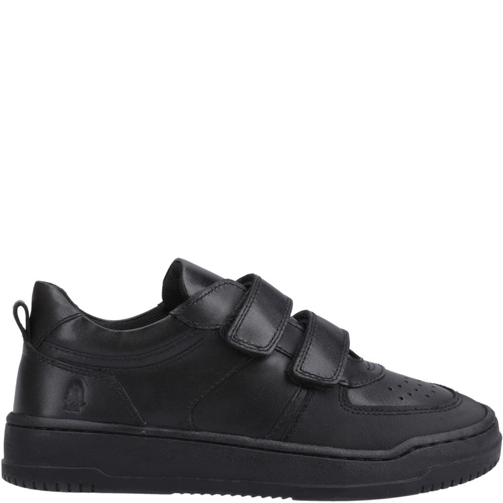 Boys BTS Black Hush Puppies Daxton Touch Fastening Jnr