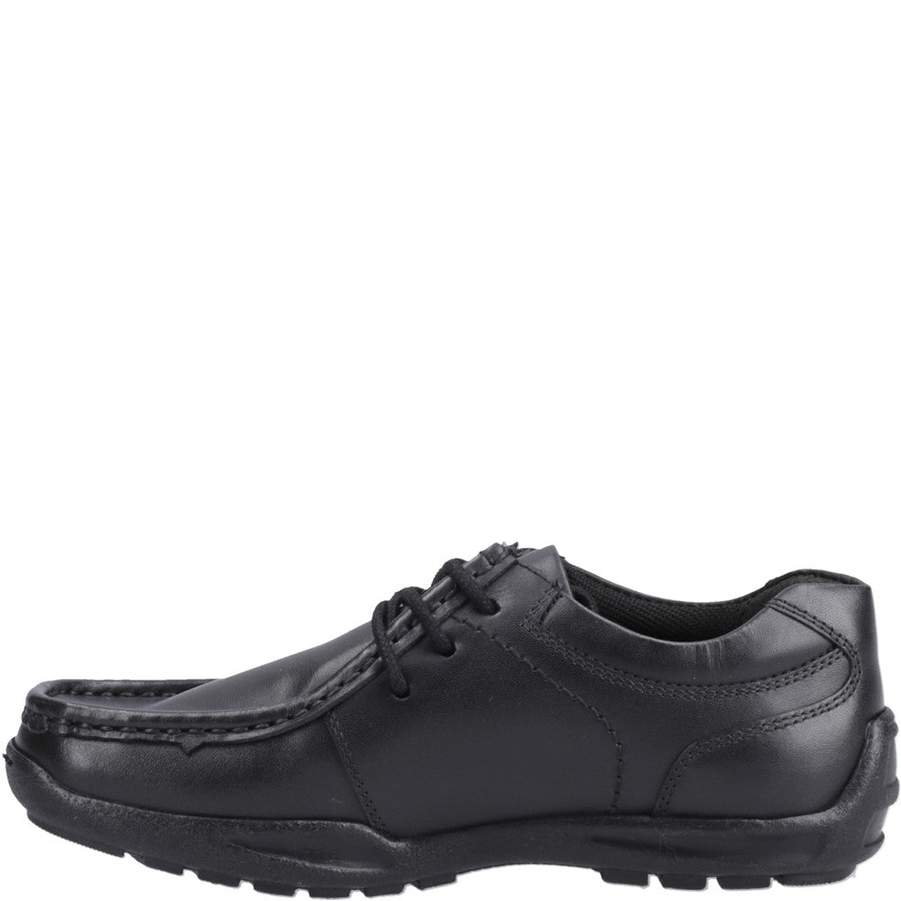 Boys BTS Black Hush Puppies Mackenzie Wallabee Jnr