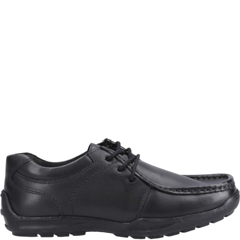 Boys BTS Black Hush Puppies Mackenzie Wallabee Jnr