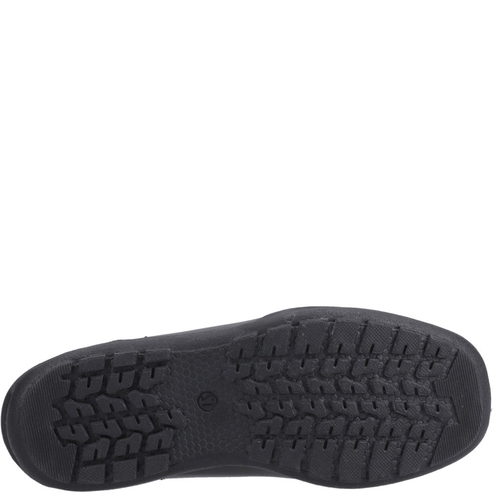 Boys BTS Black Hush Puppies Mackenzie Wallabee Snr