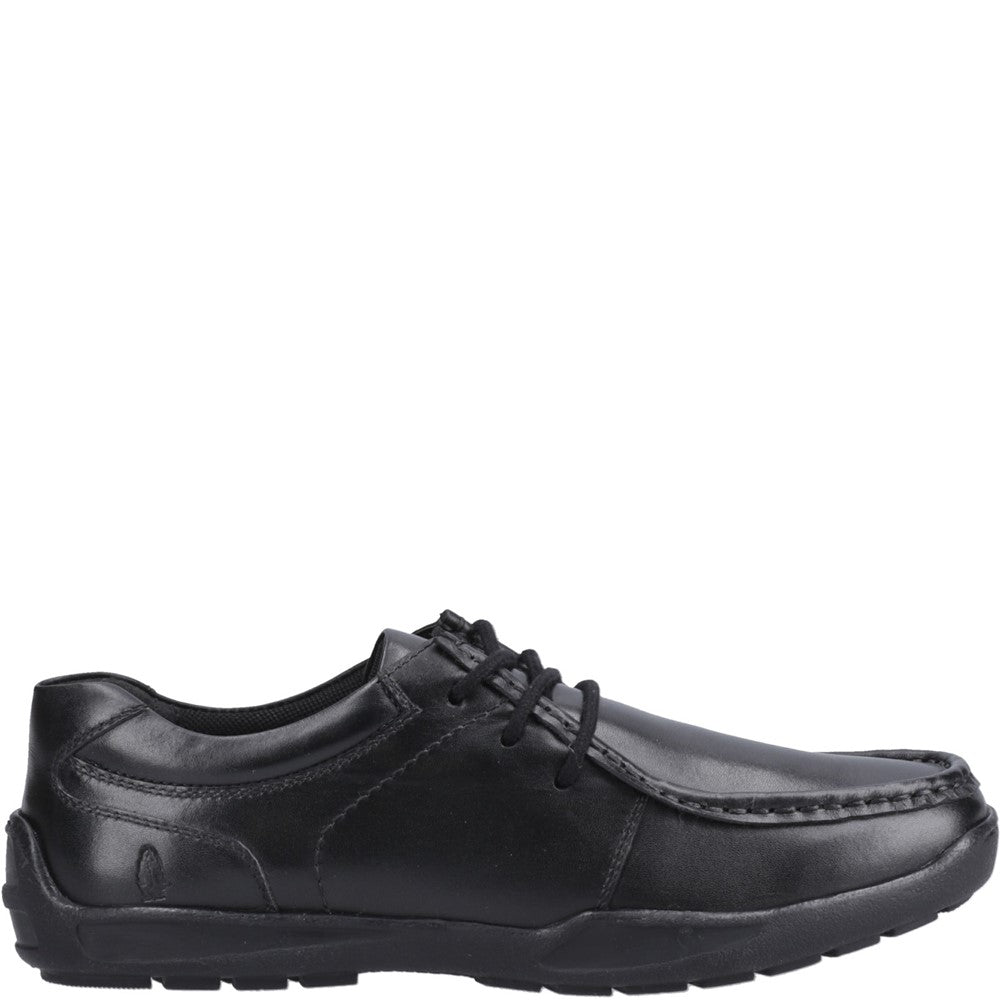 Boys BTS Black Hush Puppies Mackenzie Wallabee Snr