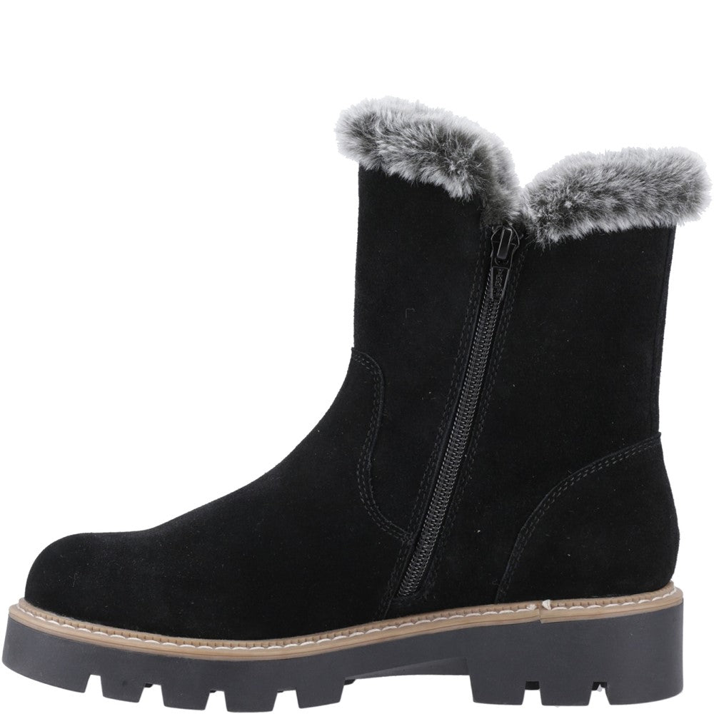 Ladies Ankle Boots Black Hush Puppies Ambre Zip Boot