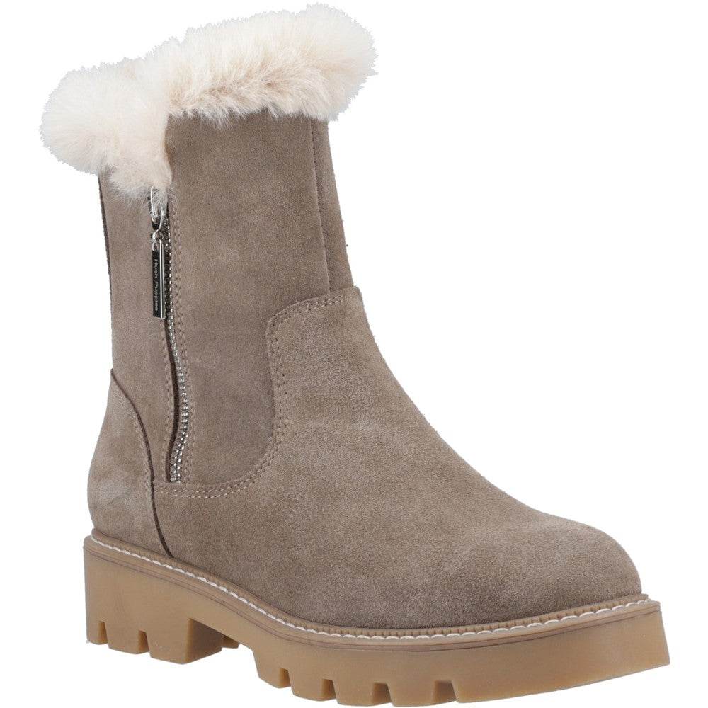 Ladies Ankle Boots Taupe Hush Puppies Ambre Zip Boot