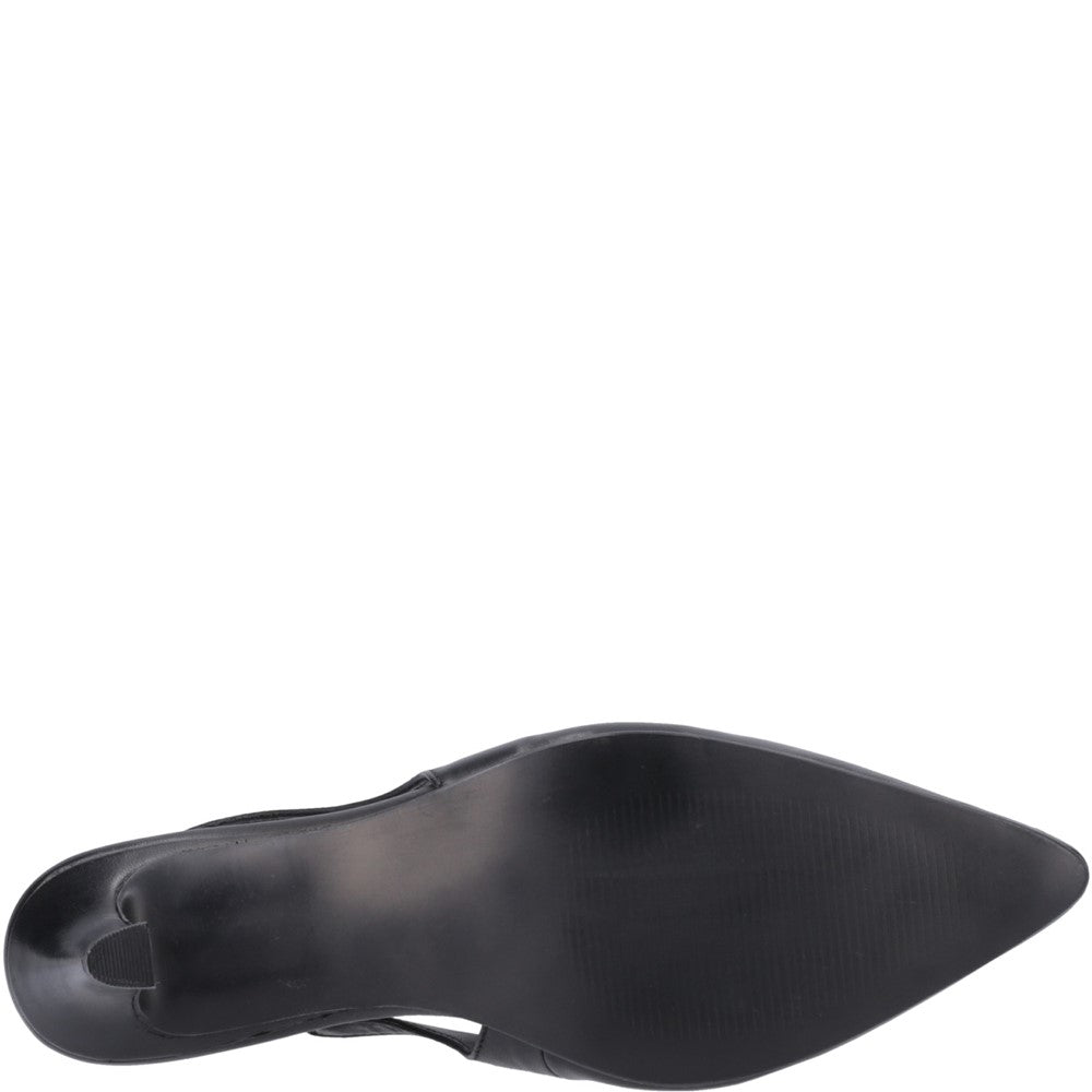 Ladies Heels Black Hush Puppies Nahla Kitten Heel