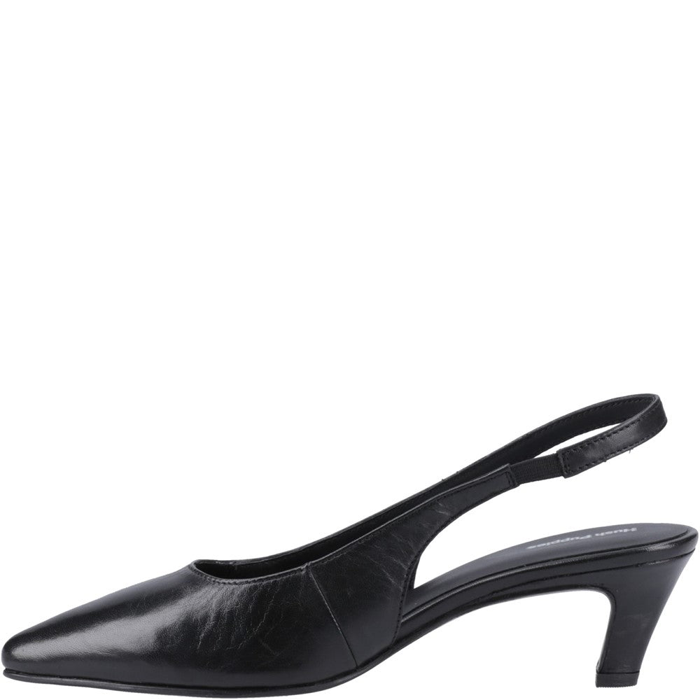 Ladies Heels Black Hush Puppies Nahla Kitten Heel