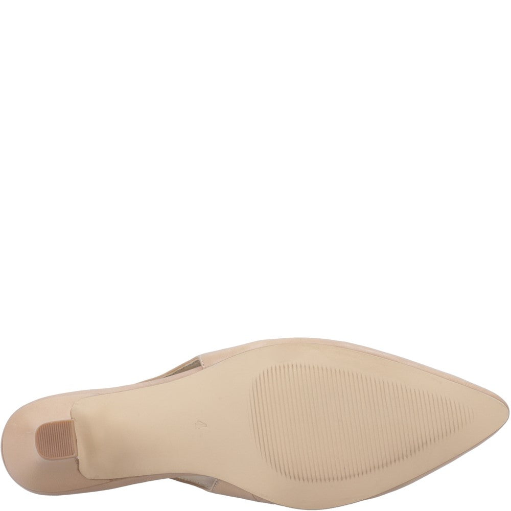 Ladies Heels Nude Hush Puppies Nahla Kitten Heel