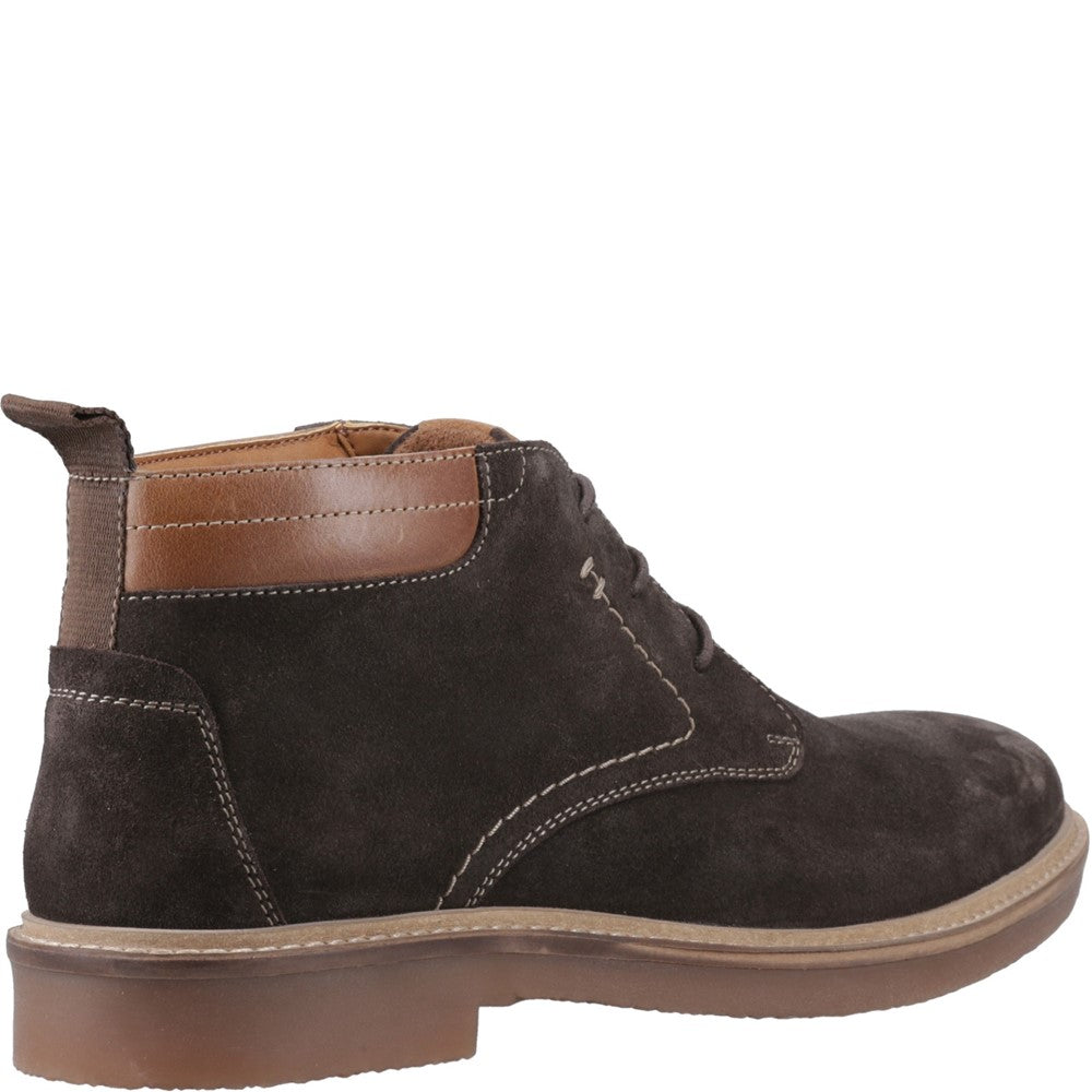 Mens Boots Chocolate Hush Puppies Gideon Chukka Boot