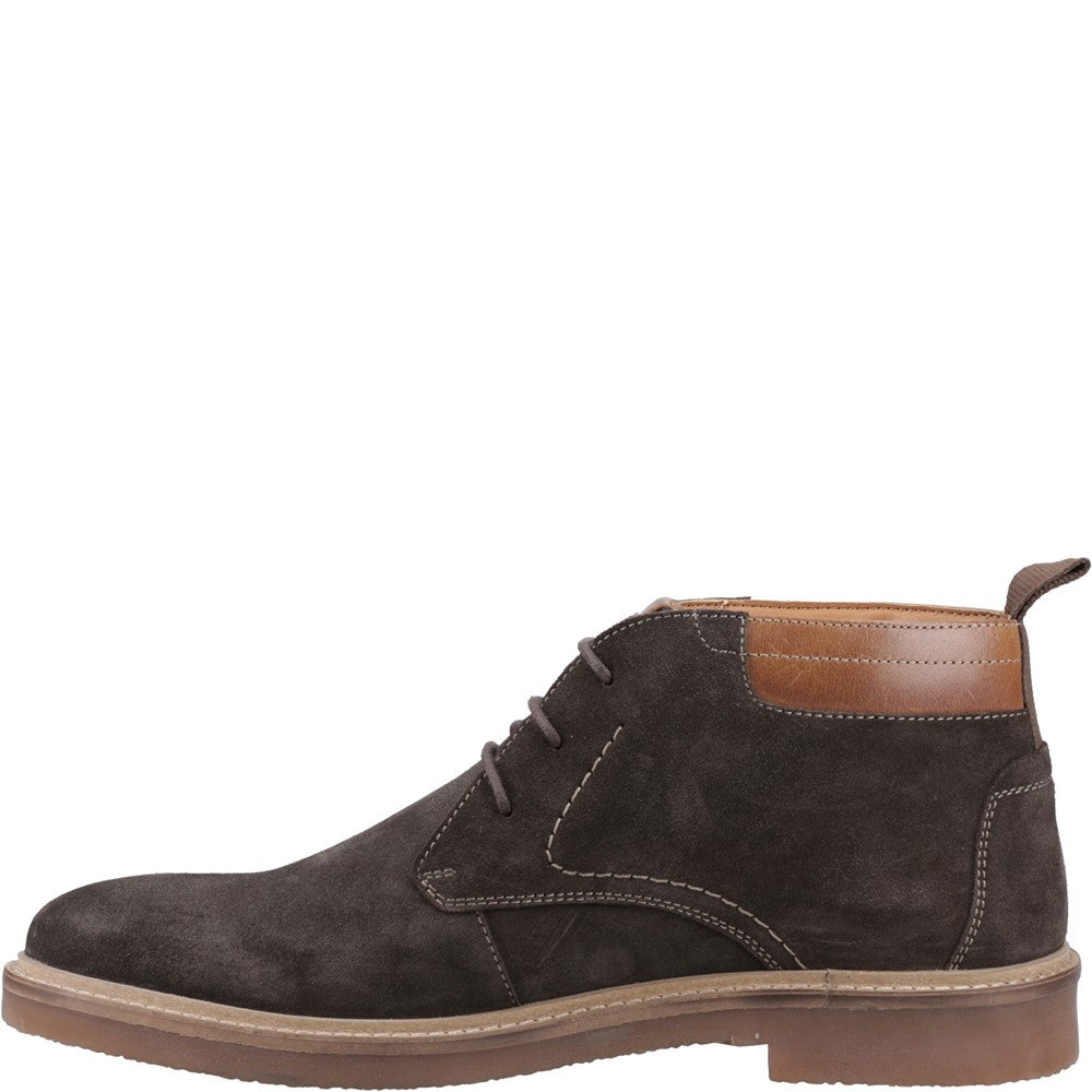 Mens Boots Chocolate Hush Puppies Gideon Chukka Boot