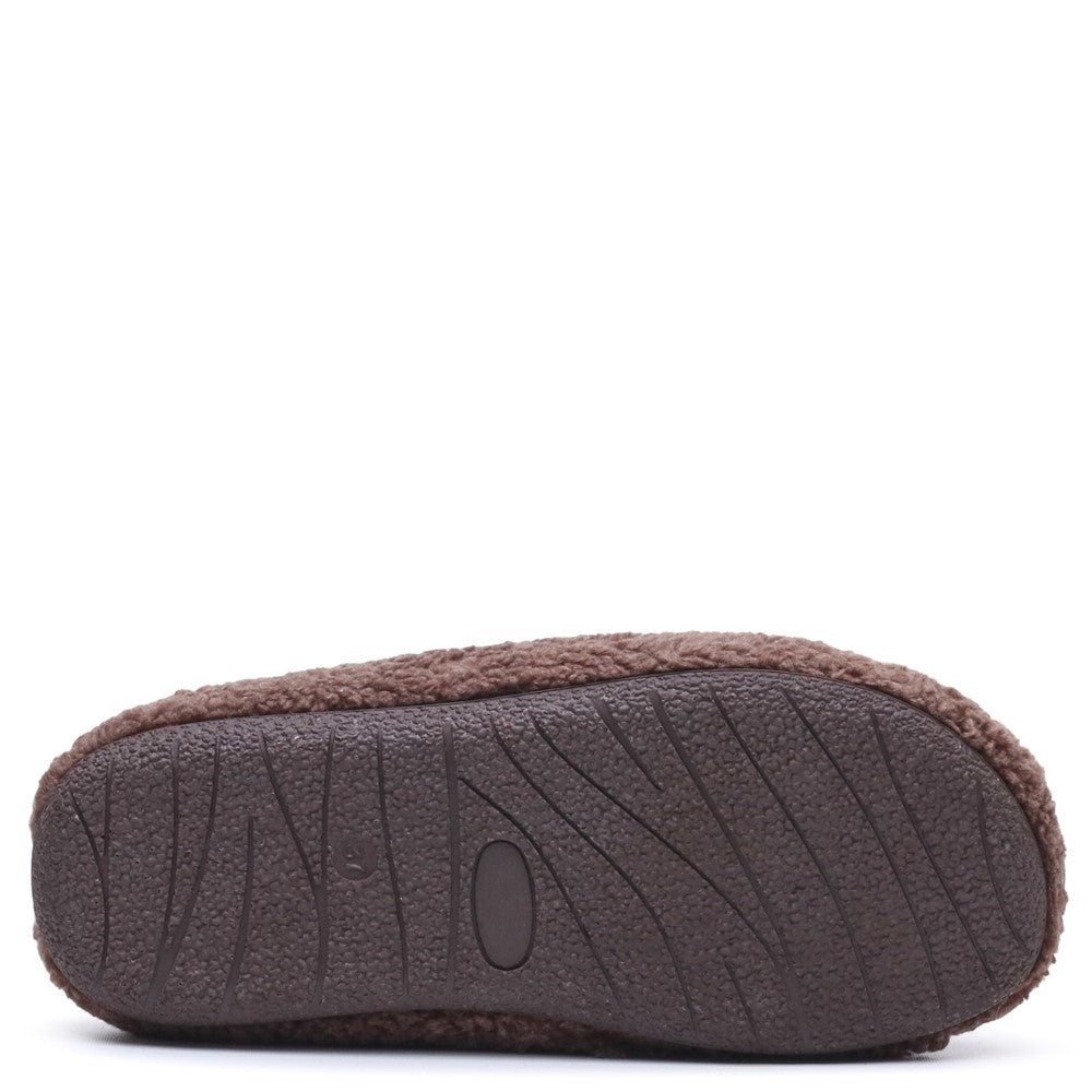 Classic Ladies Slippers Chocolate Hush Puppies Good Slipper Teddy Mule