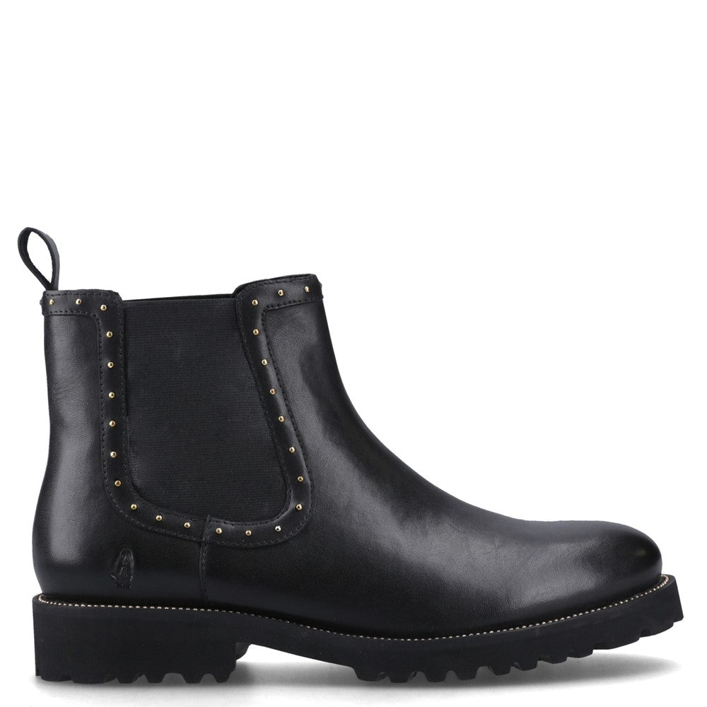 Ladies Ankle Boots Black Hush Puppies Gwyneth Stud Boot