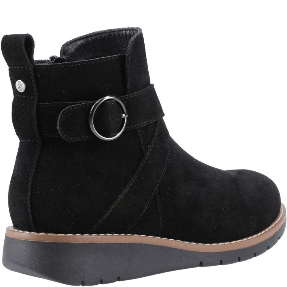 Ladies Ankle Boots Black Hush Puppies Lyra Buckle Boot