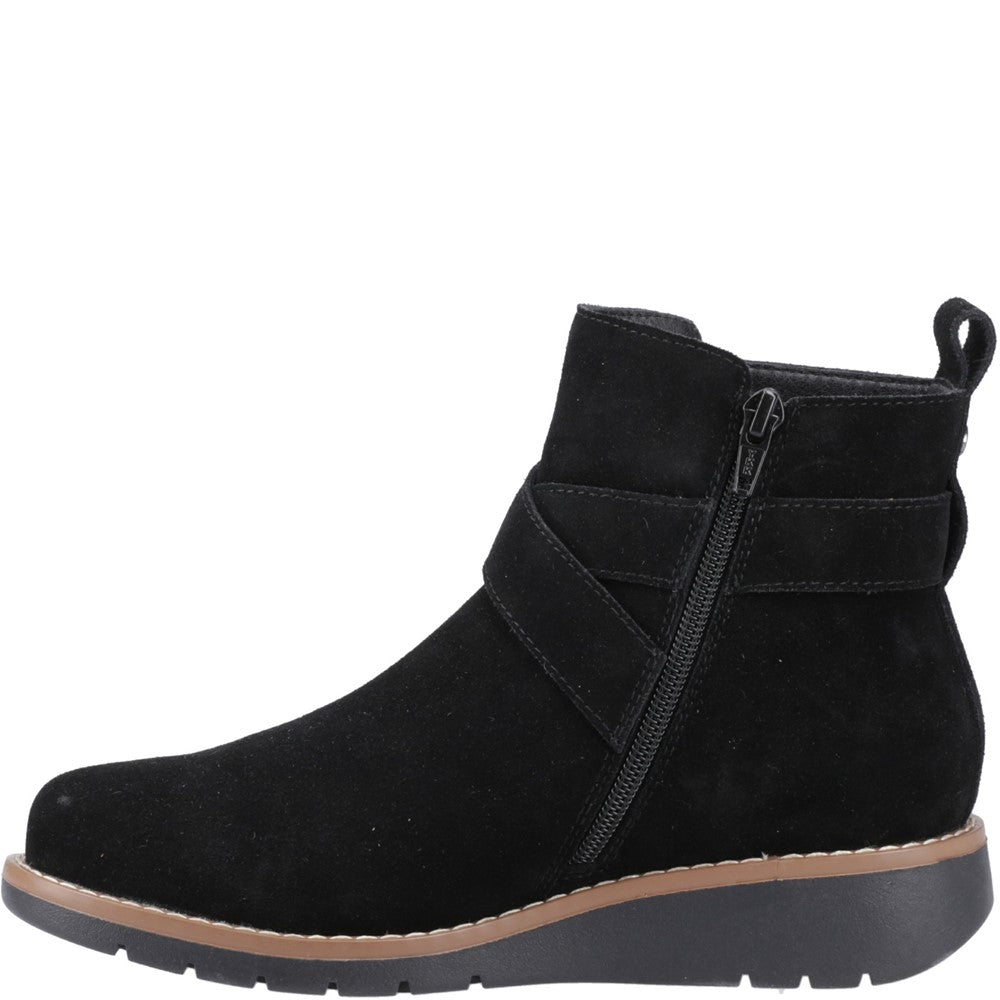 Ladies Ankle Boots Black Hush Puppies Lyra Buckle Boot