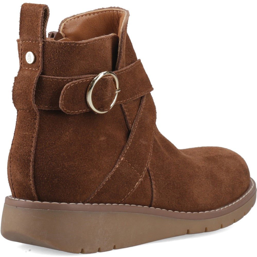 Ladies Ankle Boots Brown Hush Puppies Lyra Buckle Boot
