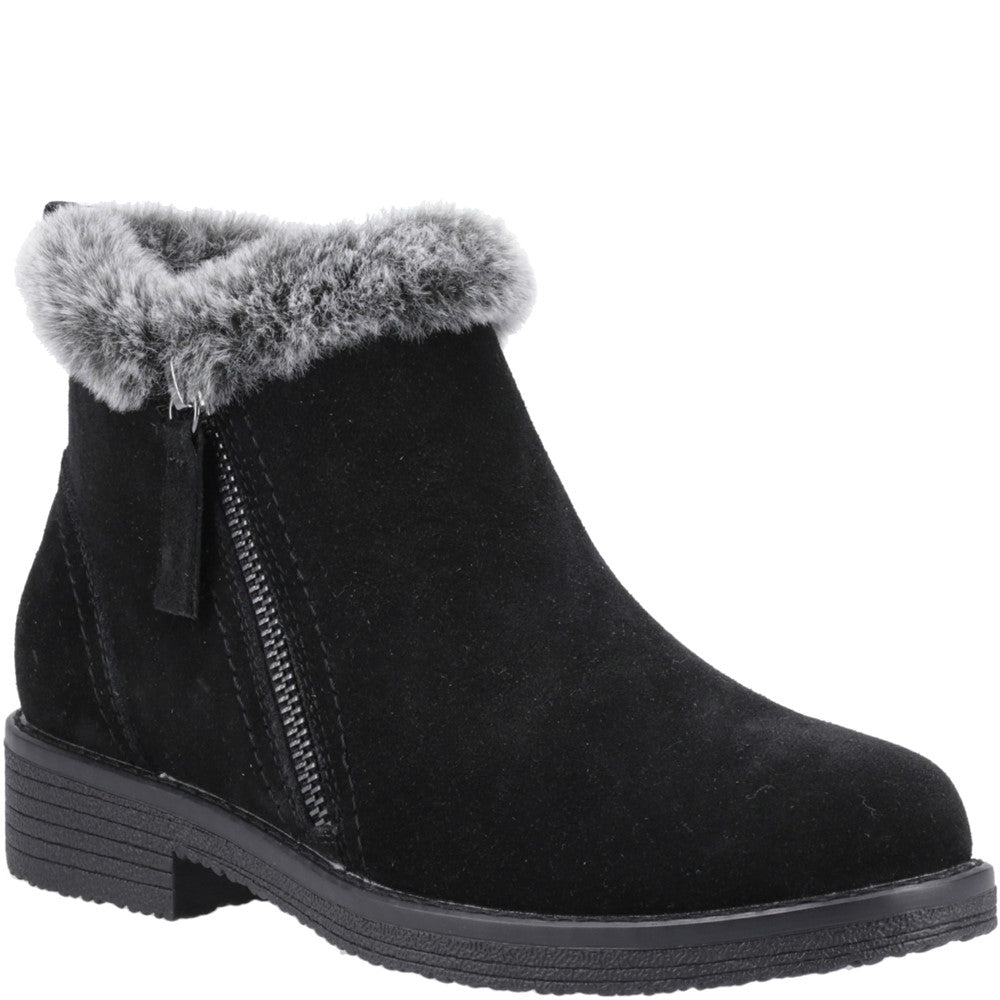 Ladies Ankle Boots Black Hush Puppies Marnie Zip Boot