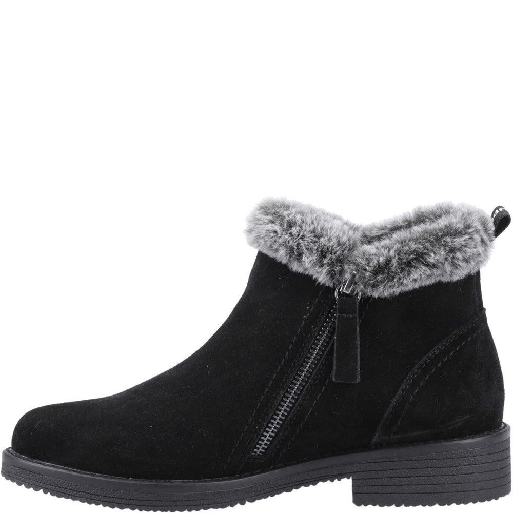 Ladies Ankle Boots Black Hush Puppies Marnie Zip Boot