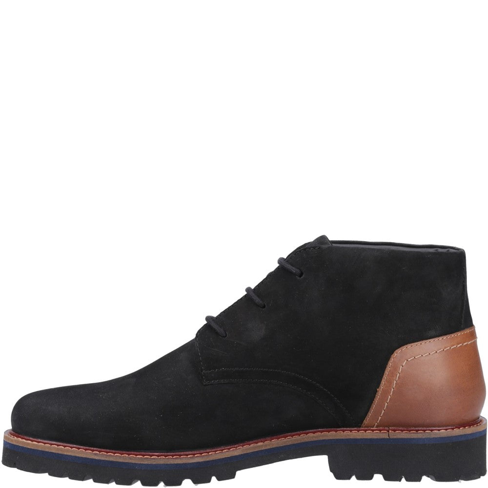 Mens Boots Black Hush Puppies Moore Chukka Boot