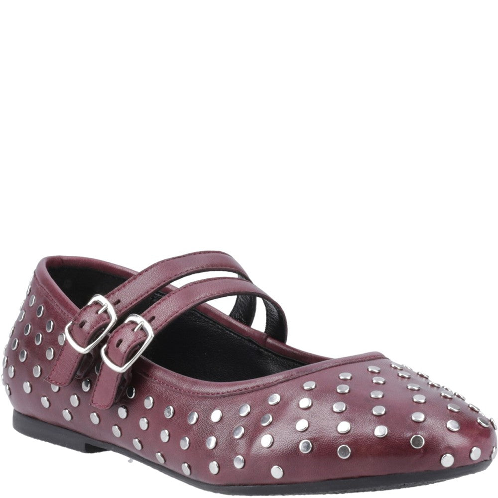 Womens Hush Puppies Plum Nixie Mary Jane Stud Hush Puppies UK
